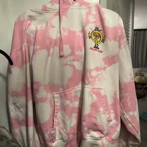 zumies killer acid wash pink hoodie